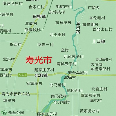 2021新款潍坊市地图贴图办公室挂图高清防水墙壁贴超大装饰画定制
