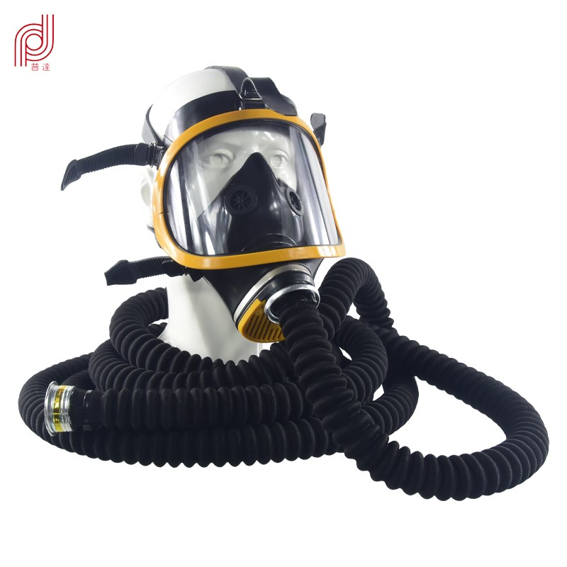 普达02大视野全面罩导气管自吸呼吸器防护面具5米10米长管防毒