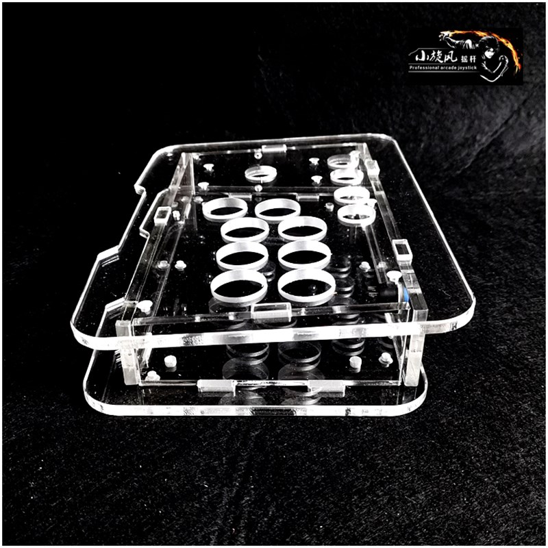 DIY摇杆外壳全透明亚克力摇杆外框苍炎主板街机外壳组装摇杆框体