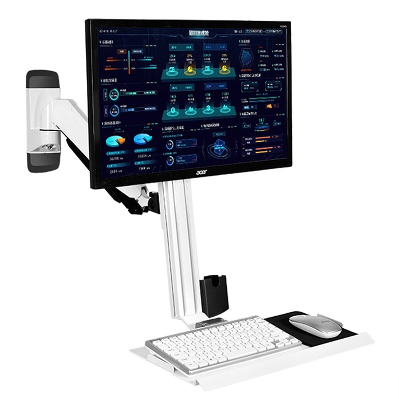壁挂显示器支架工业设备电脑一体机挂架带键盘拖一体悬臂架188KB
