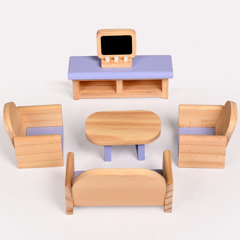 仿真房间木制儿童过家家迷你小家具动手益智设计培养摆设早教