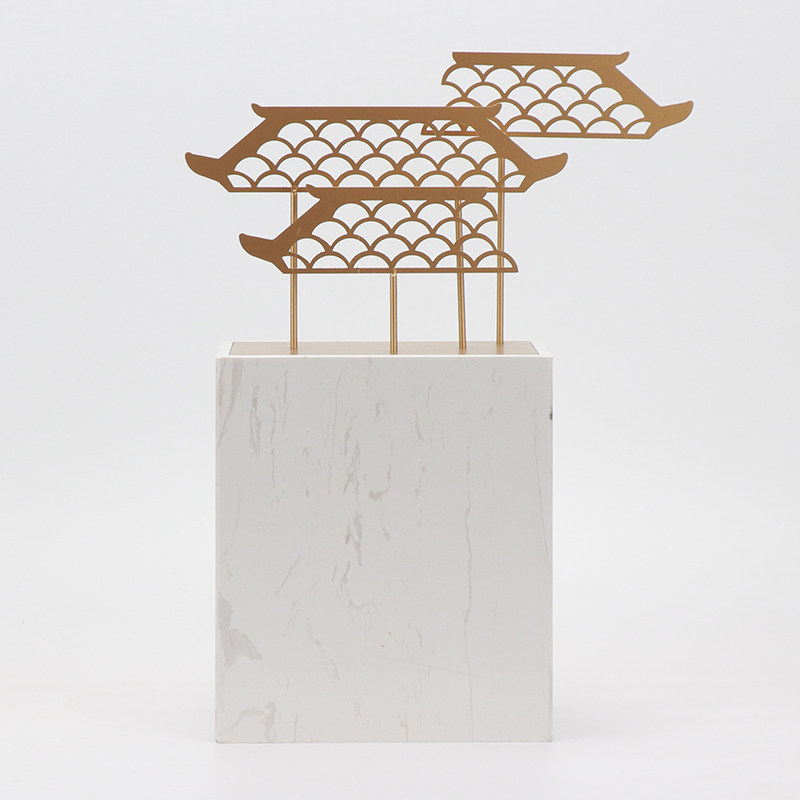 现代新大理石铁艺屋檐样板房间客厅书房电视柜装饰品,家居饰品,装饰摆件,淘宝优惠券,粉丝福利购,淘宝优惠卷