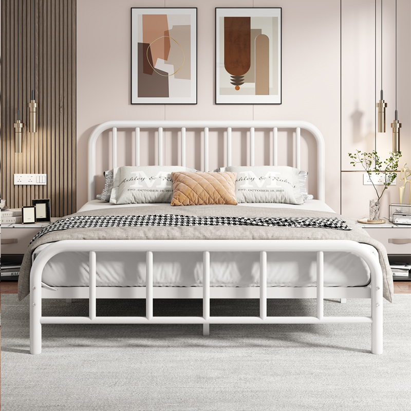 铁艺床出租房用欧式铁艺人床防异响加厚加粗稳固铁床单人