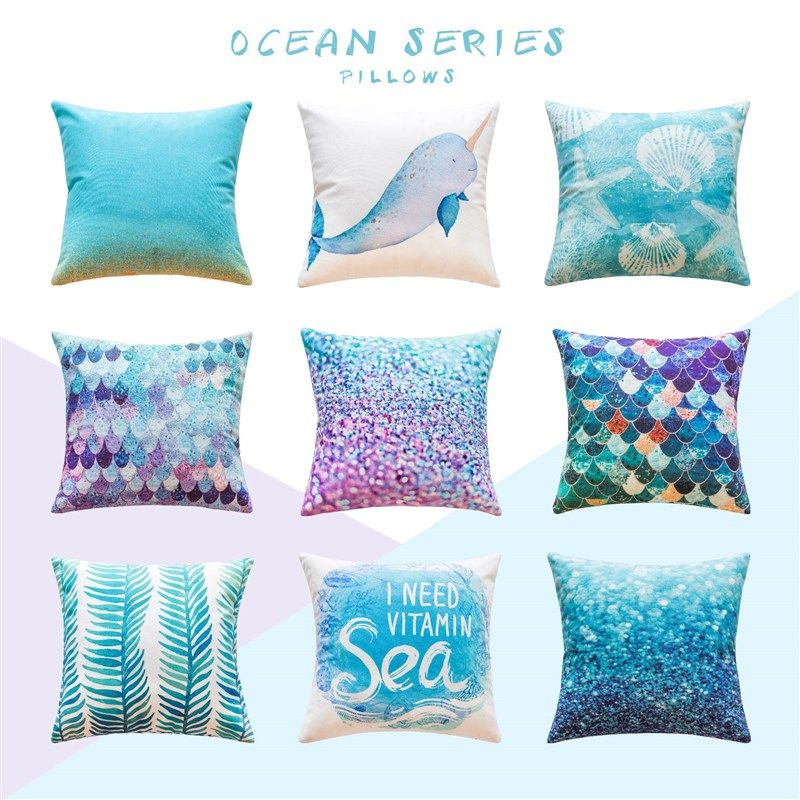 海洋绒布面抱枕沙发靠垫背腰枕办公室腰靠枕床头飘窗腰垫靠枕,居家布艺,靠垫/抱枕,淘宝优惠券,粉丝福利购,淘宝优惠卷