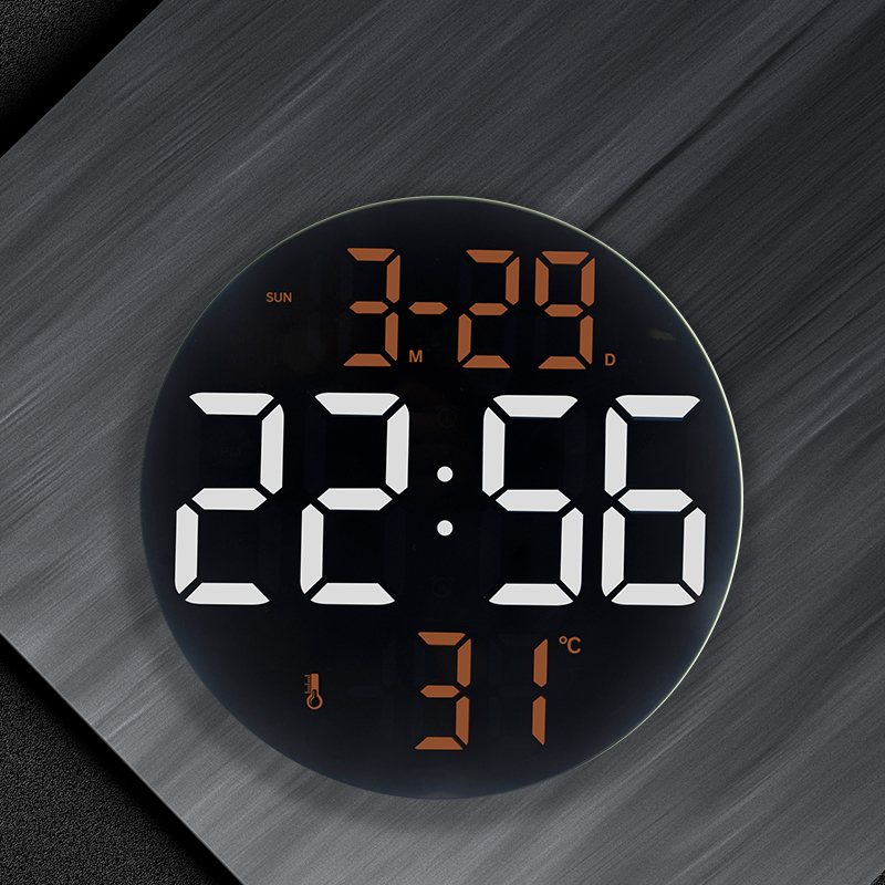 大屏幕家用LED电子时钟客厅数字多功能挂墙创意遥控台钟个性闹钟