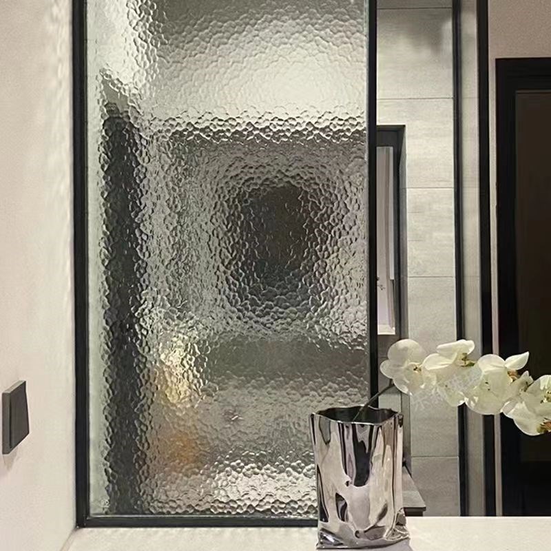 超白油画水波纹钢化艺术玻璃隔断屏风客厅入户卫生间半墙玄关卧室