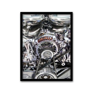 汽车发动挂画汽修厂械店汽车俱乐部装饰画车行店壁画