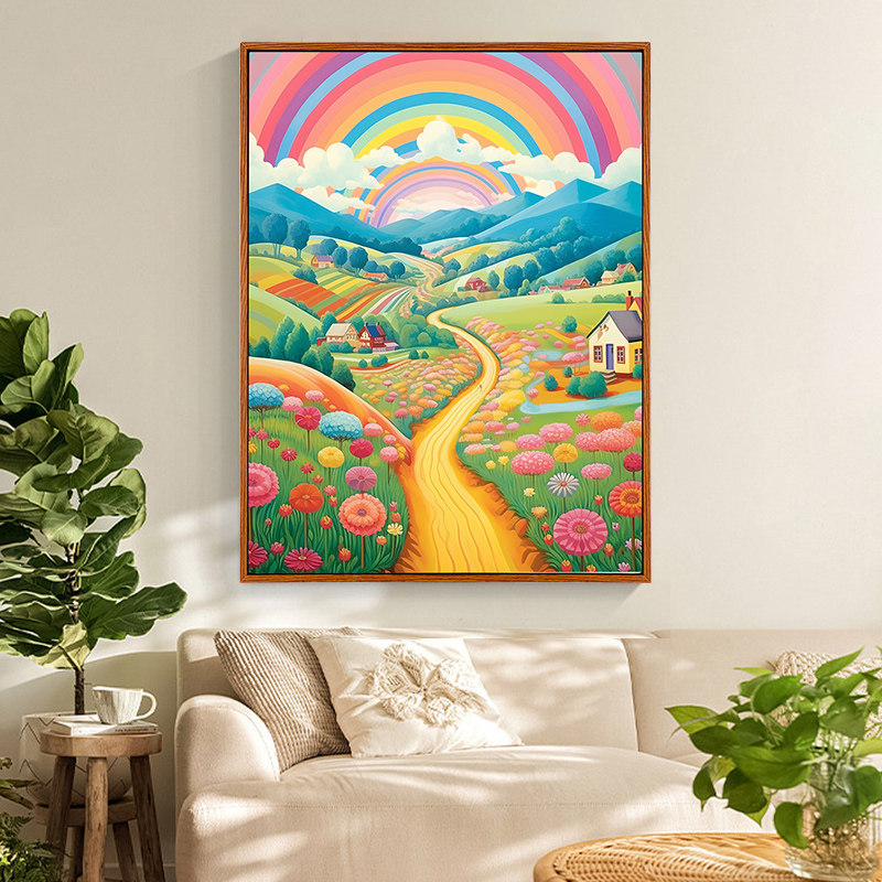 世界数字油画di油彩画手工解压填色风景颜料涂鸦手绘丙烯画,家居饰品,DIY/数字油画,淘宝优惠券,粉丝福利购,淘宝优惠卷