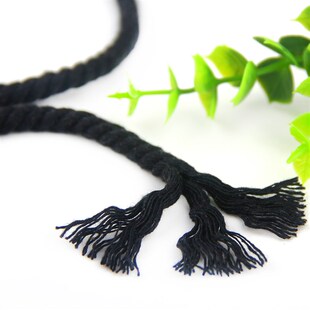 黑色三股棉绳粗棉绳i手工材料挂图装饰品捆绑绳编织棉线