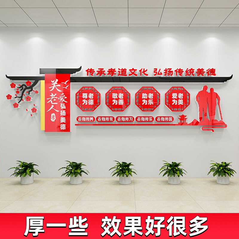 敬老院养老院画爱老老年活动中心饰布置宣传标语