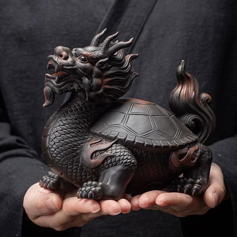 紫陶太极龙龟招财茶宠精品办公创意茶室茶趣茶玩茶台装饰,餐饮具,茶宠摆件,淘宝优惠券,粉丝福利购,淘宝优惠卷