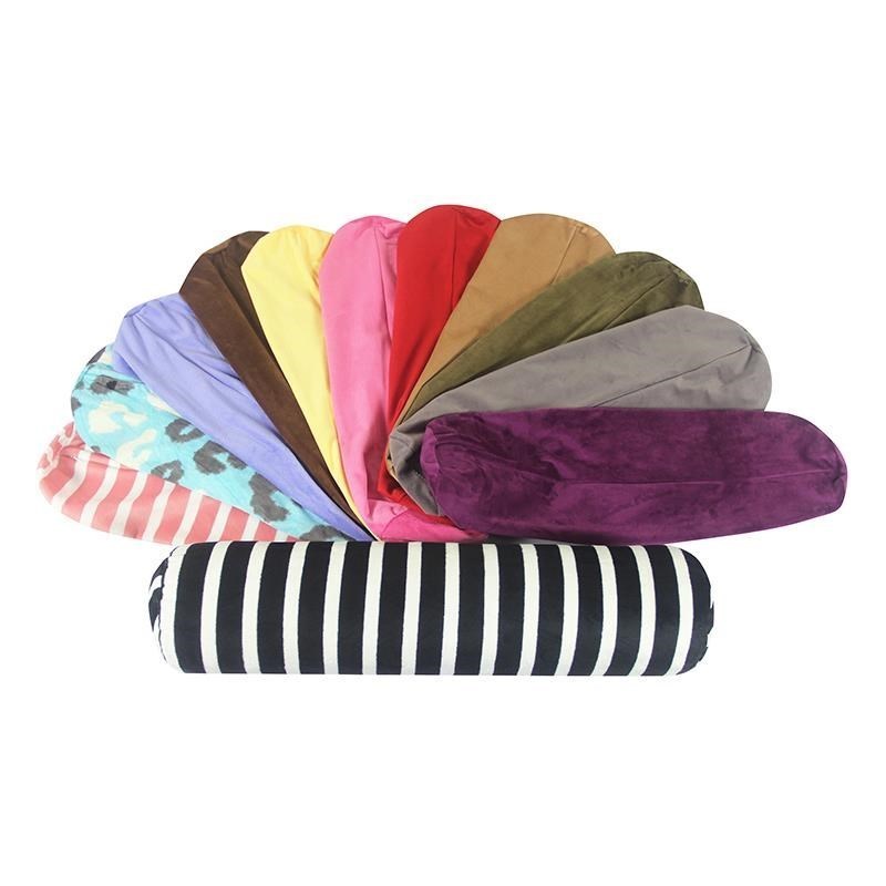 外套乳胶水晶绒全棉腰枕抱枕长条圆柱形枕头套子不含内枕芯