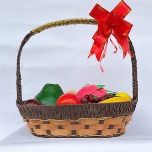 水果篮送礼藤编礼品篮篮节日果篮篮水果店超市鸡蛋篮购物蓝