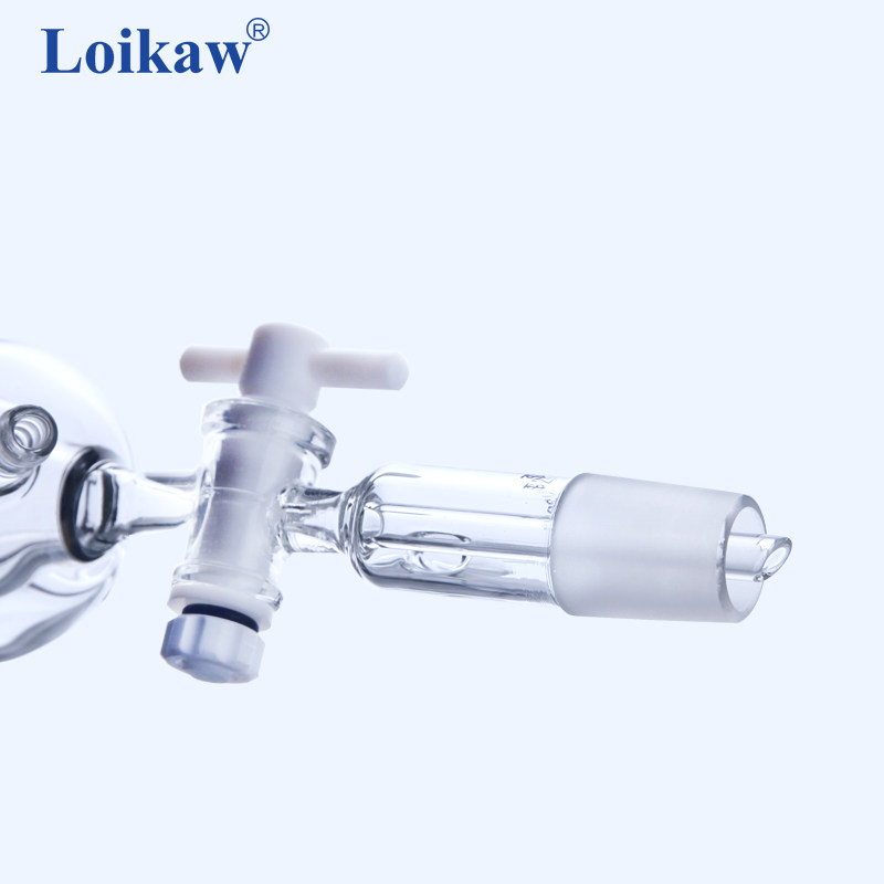 高硼硅玻璃F四氟活塞节门层夹恒压滴分液漏斗    2#定订制
