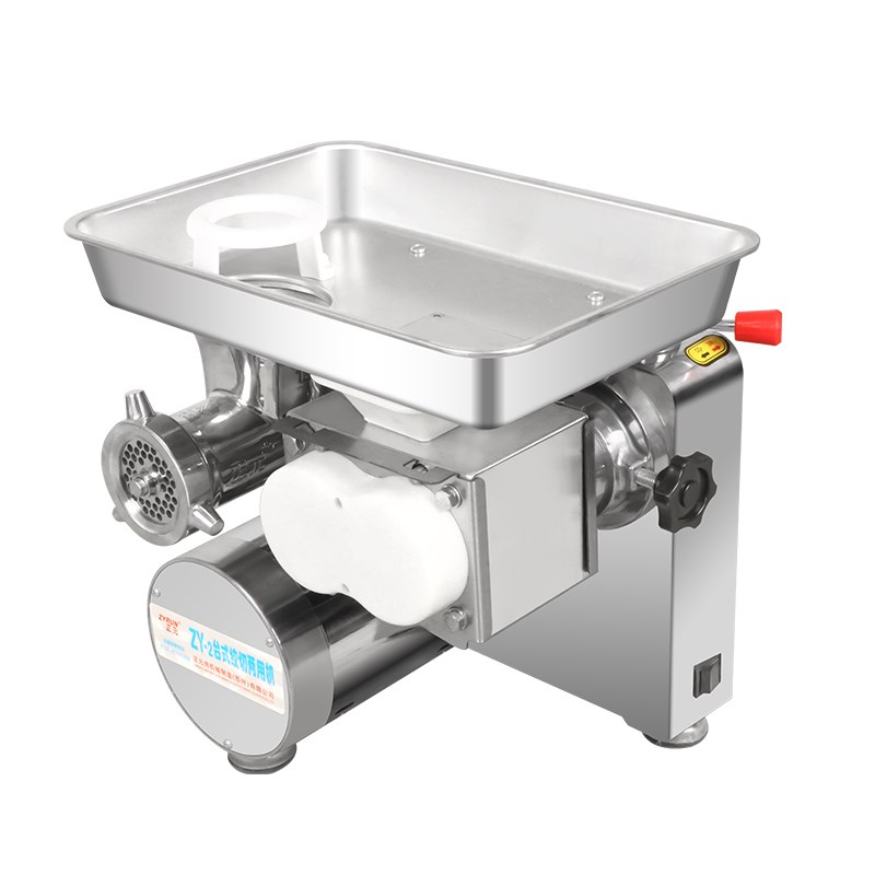正元绞肉机商用ZY-2切片丝灌肠机肉馅机大功率不锈钢碎肉机肉铺用