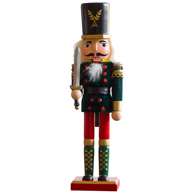 欧式30cm胡桃夹子包布木偶士兵创意家居装饰客厅酒柜儿童房摆件