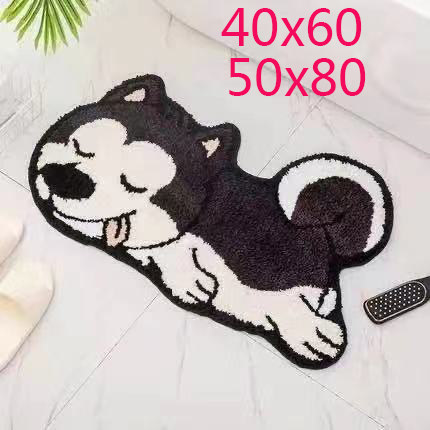 来图定制簇绒机织绣花高档加厚植绒地垫地毯卧室毯防滑客厅地毯垫