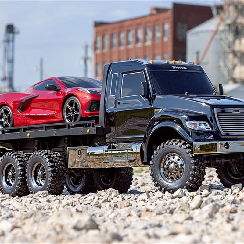 Trxx遥控电动TRX平板运输车HULER拖车T攀爬车-