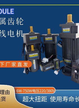HOULE豪力电机W电动机 调速马达齿轮减速电机 交流电动机