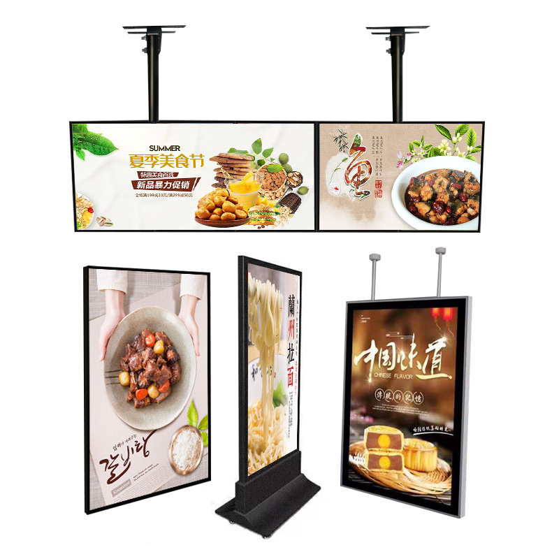 led磁吸式超薄灯箱悬挂价目表单双面餐饮银行发光广告牌招牌定做