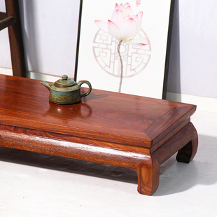 刺猬紫檀炕桌梨木脚踏炕几红木沙发茶桌茶台飘窗矮桌底座