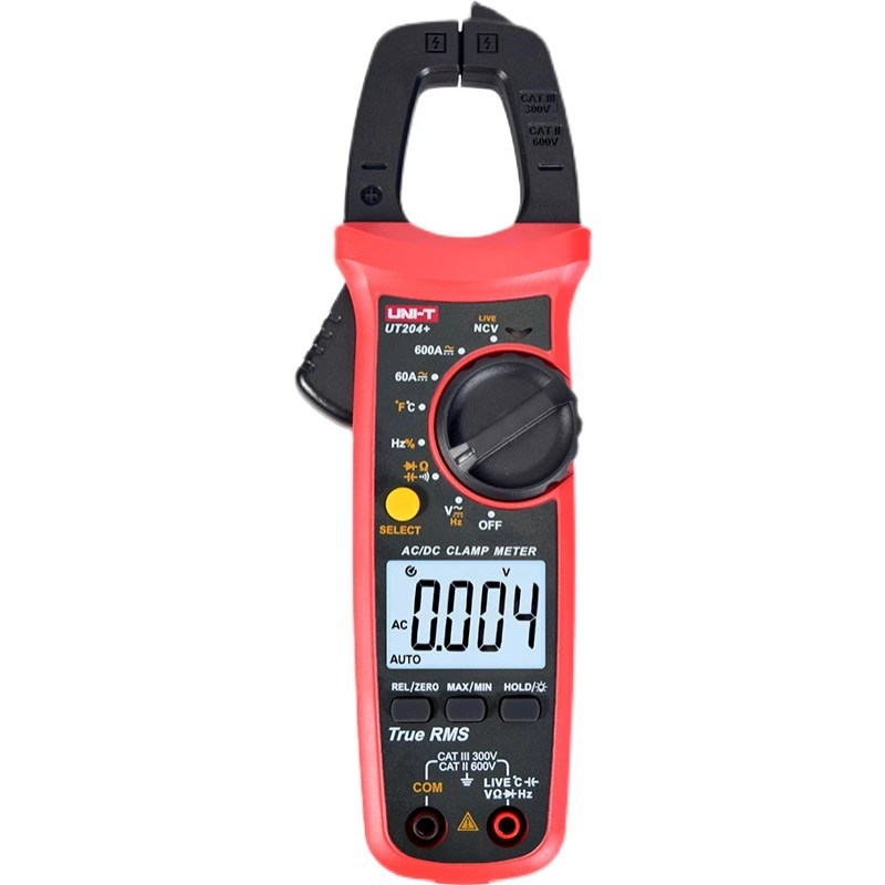 优利德UT202数字钳形万用表高精度交直流电流表多功能小型钳形表