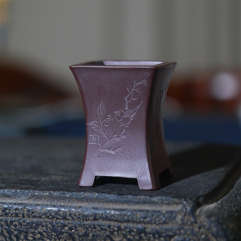 紫砂花盆微型盆景盆桌面小盆桌面盆栽掌上盆景迷你特小拇指盆微盆