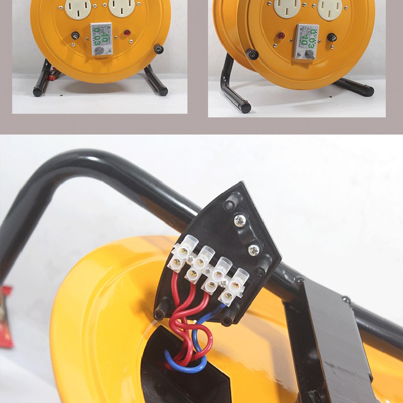 三相线盘电缆盘四线绕线盘拖线线轴线滚空盘卷线芯1/插座