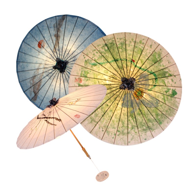 非遗油纸伞加粗骨架加厚层手工防水不变色纸伞灯道具伞灯