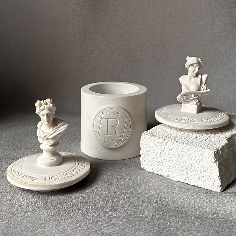 香薰蜡烛杯艺术人像欧式雕塑树脂带盖空杯di材料圆形盒子水洗,家居饰品,香薰DIY材料/工具,淘宝优惠券,粉丝福利购,淘宝优惠卷