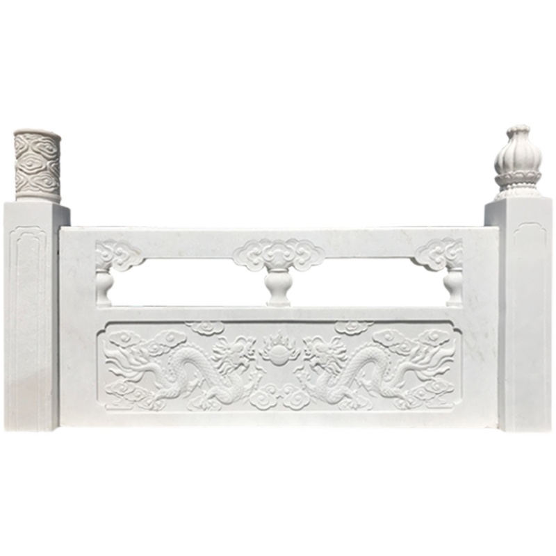 石雕大理石汉白玉石栏杆河道石护栏升旗台栏板浮雕围栏石桥石拱桥