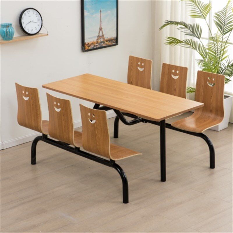 员工食堂餐桌椅学校饭堂连体餐桌面馆小吃店餐桌,住宅家具,板木餐桌,淘宝优惠券,粉丝福利购,淘宝优惠卷