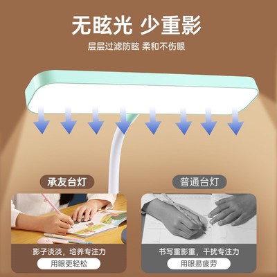 承友台灯学习护眼灯大学生宿舍充电式阅读灯儿童卧室书桌灯