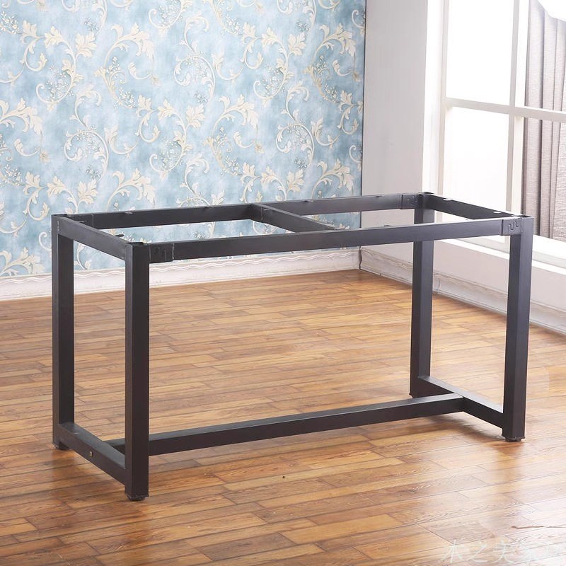 铁艺餐桌腿架子工作台书桌电脑桌脚支架金属支架茶几吧台桌架定制