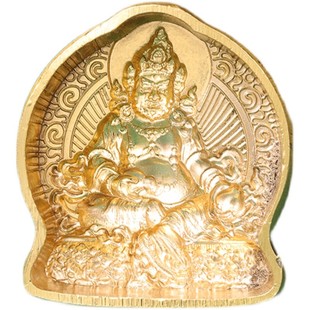 黄财神擦擦模具合金复古古铜仿尼泊尔藏传密宗佛台供奉摆件