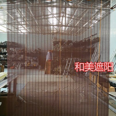 定做细丝碳化竹帘卷帘窗帘门帘遮光隔断装饰帘中式上下升降卷拉帘