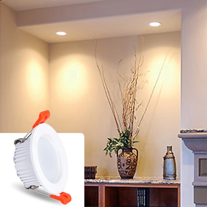 2寸超薄迷你小筒灯led嵌入式3W瓦开孔5公分6cm50 55 60mm三色变光