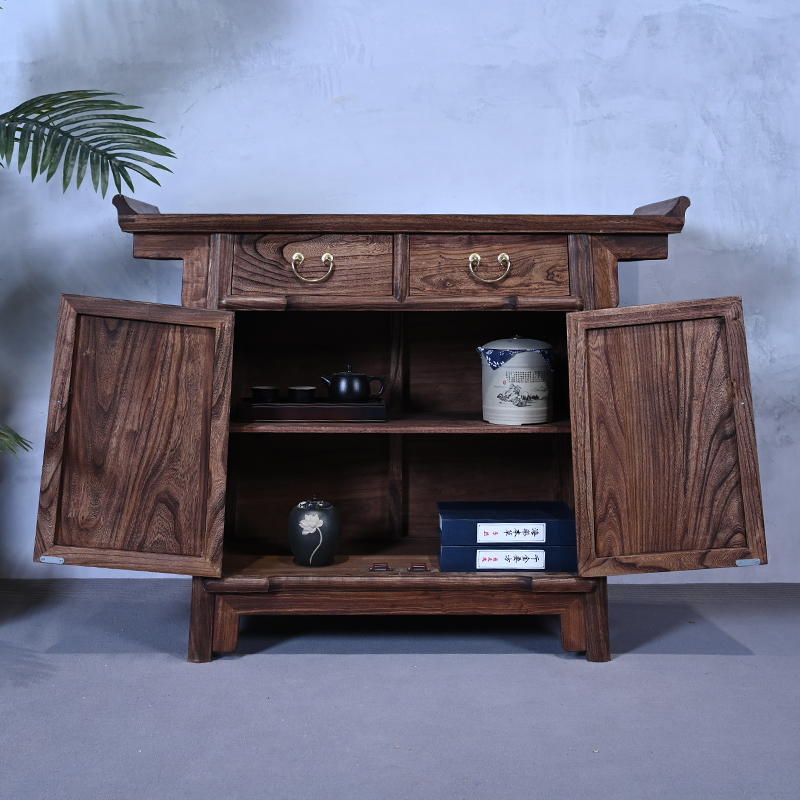 新中式玄关柜实木中式禅意入门供桌台案长条参编储物隔断客厅装饰