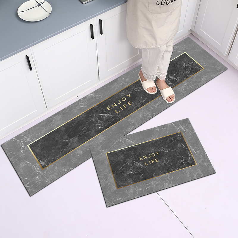 厨房地垫防滑防油吸水脚垫门口耐脏免洗硅藻泥防污垫子可裁剪地毯