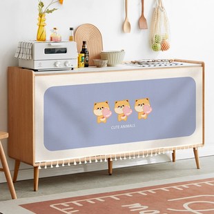 简约柜子遮挡杂物帘厨房橱柜储物柜帘子魔术贴书柜鞋柜防尘遮丑布