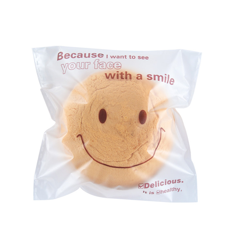 钵仔糕铜锣烧笑脸面包包装袋单个自封透明饼干甜甜圈打包自粘袋子