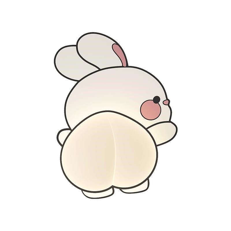 儿童房壁灯创意卡通个性蜜桃奶油风护眼床头灯卧室走廊过道墙壁灯