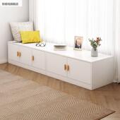 飘窗储物柜子家用阳台收置纳物柜卧室落地矮柜榻榻米宽大杂加物柜