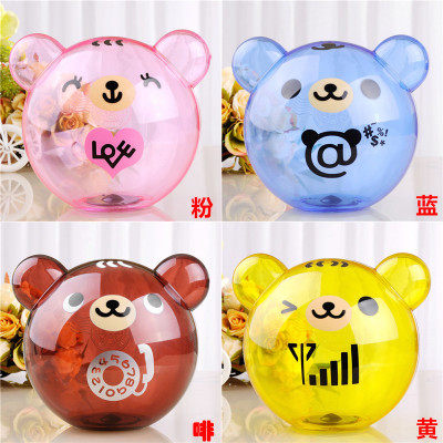 包邮卡通储蓄罐存钱罐塑料透明储钱罐纸硬币创意可爱钱罐儿童礼物