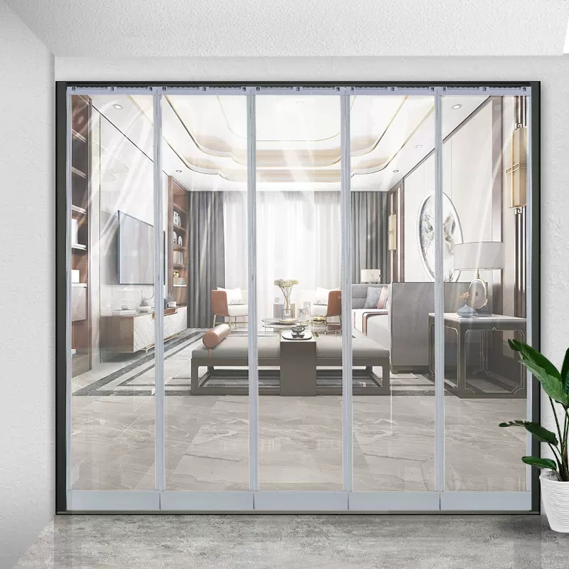 家用室内自吸空调软门帘卧室透明塑料pvc隔断挡风防走冷气全磁条