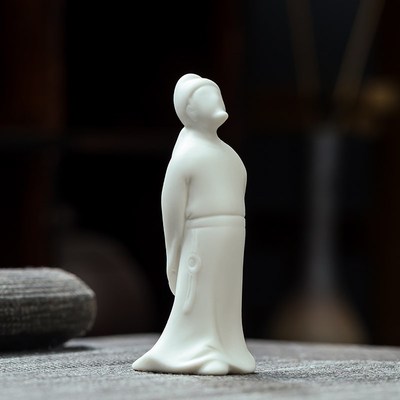禅意陶瓷无相佛摆件历史人物诗仙李白香座线香插茶道盆景鱼缸装饰