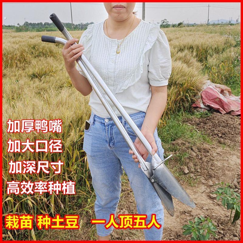 栽苗神器农用种土豆芋头工具辣椒西瓜打孔打眼移栽机育苗移苗器