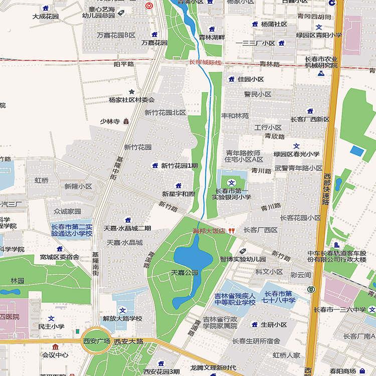 优选2025新款长春市城区地图办公室挂图高清防水墙壁装饰实物推荐
