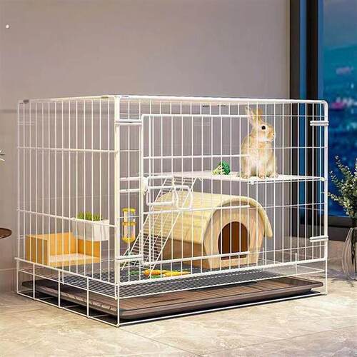兔子笼子家用大号室内养兔自动清粪荷兰猪豚鼠笼宠物兔窝兔笼猫笼