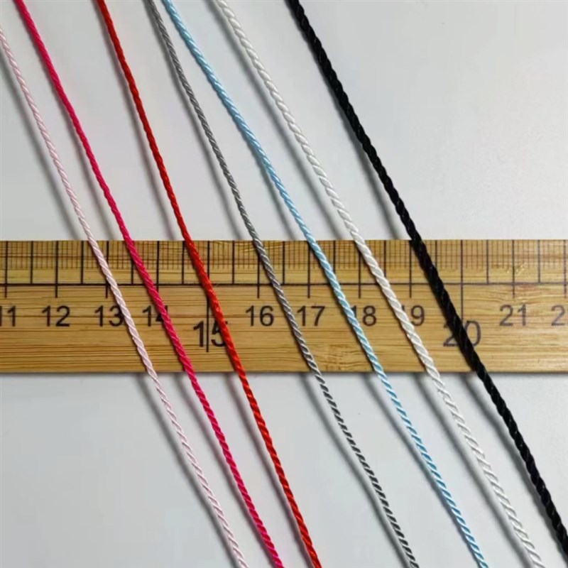 1毫米商品挂吊牌绳子吊牌白/红/黑/蓝/灰线涤纶线串珠子的线吊坠